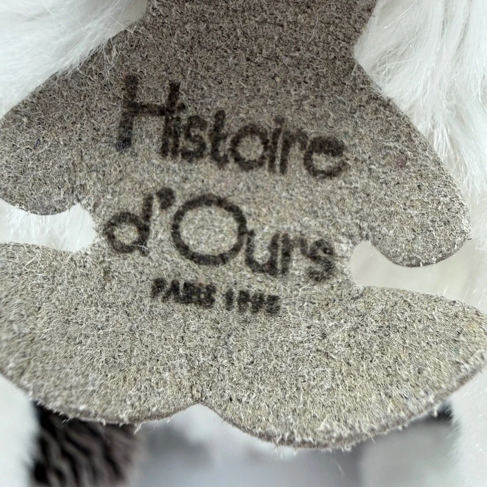 HISTOIRE D‎ OURS Lapin Moka Grey White Plush Bunny Rabbit French Toy Cottagecore